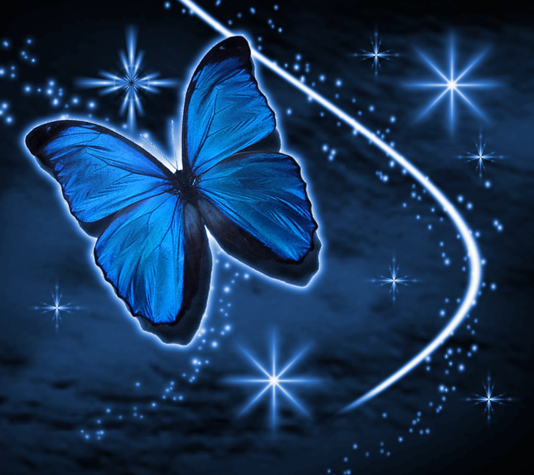 Blue Butterflies Background