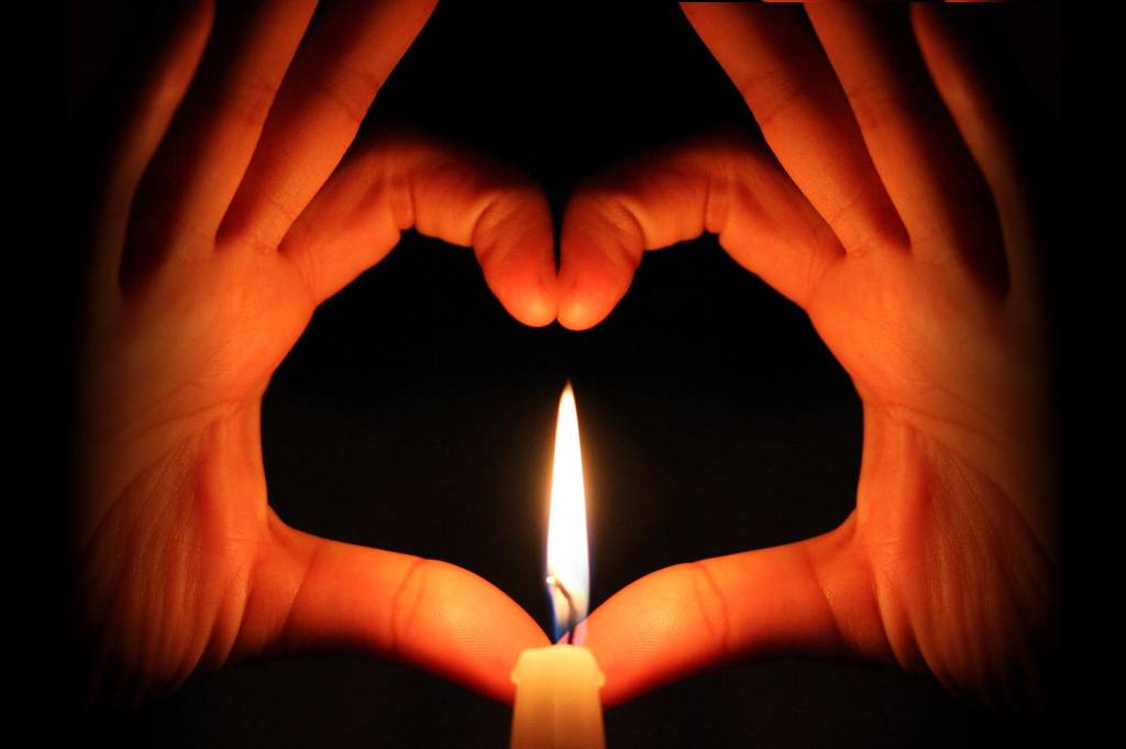 Candle With Hands Heart Background Image, Wallpaper or Texture free for