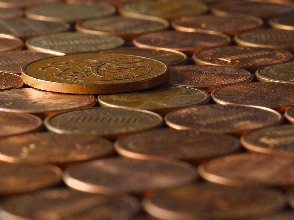 Copper Coins And Pennies Background Image, Wallpaper or Texture free