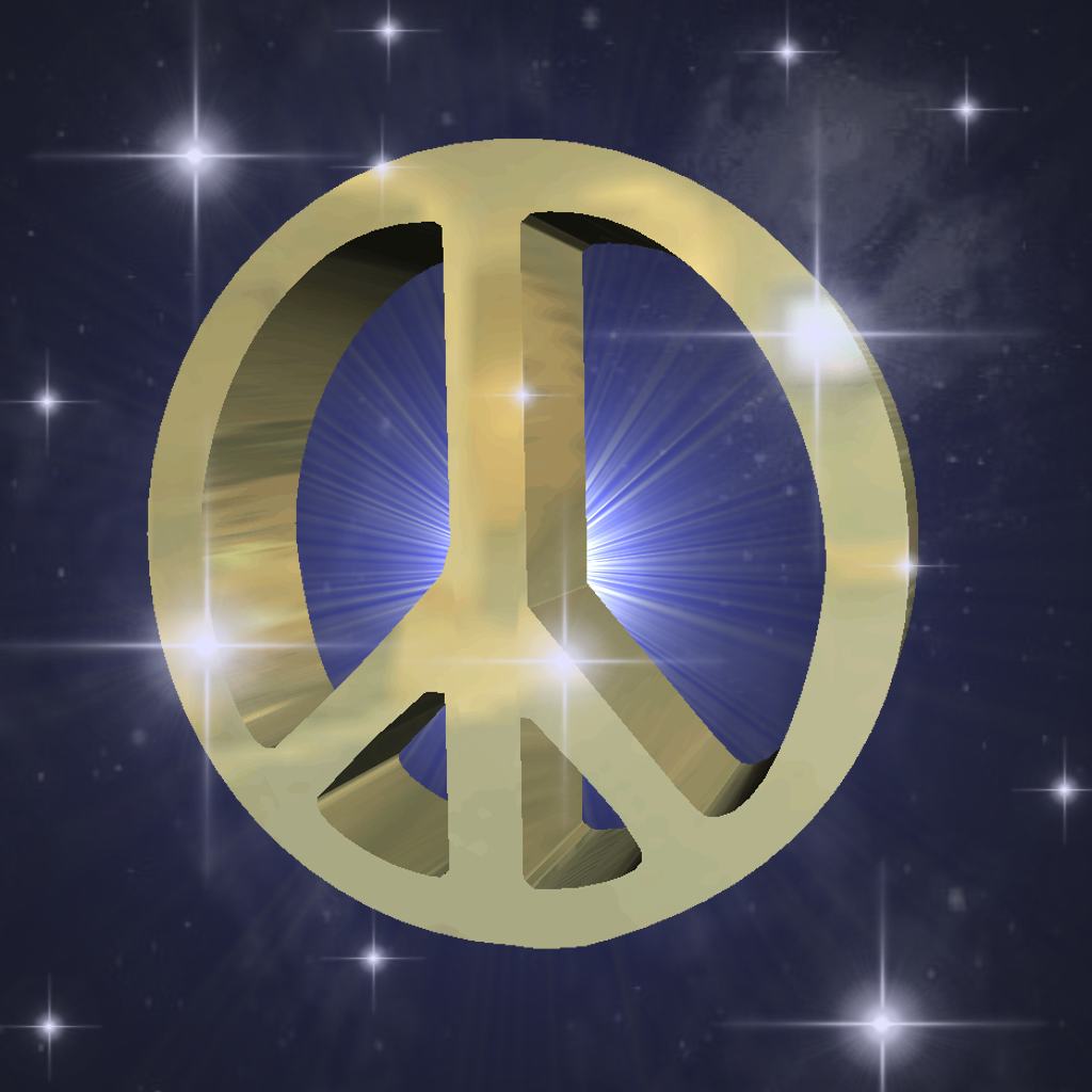 MySpace Gold Peace Sign In Starry Sky Background | Twitter Backgrounds 