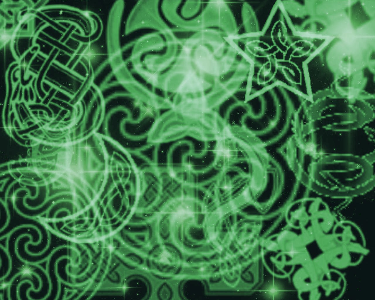 green celtic patterns with stars background 1280x1024 cool irish designs