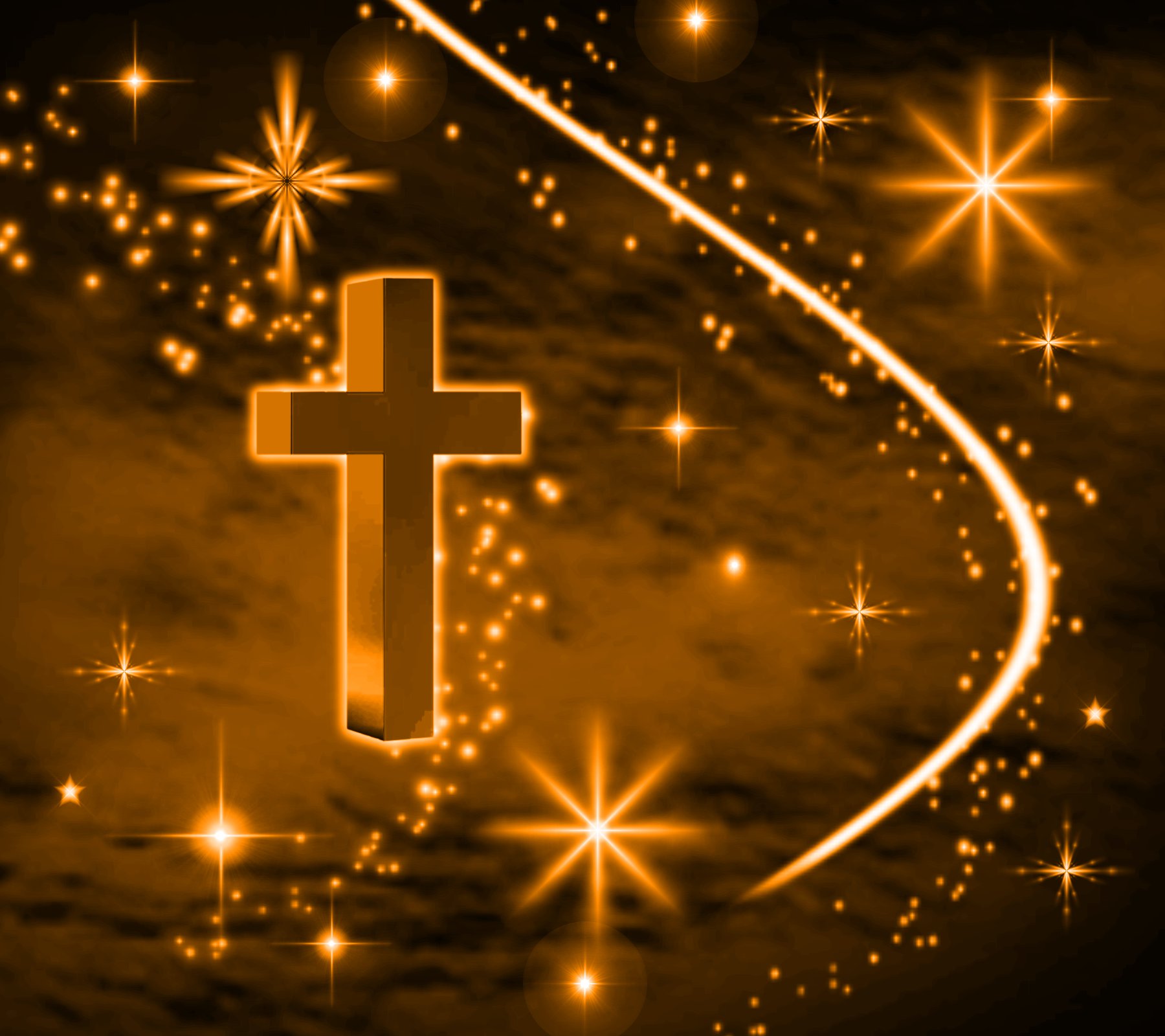 Orange Cross With Stars Background 1800x1600 Background Image