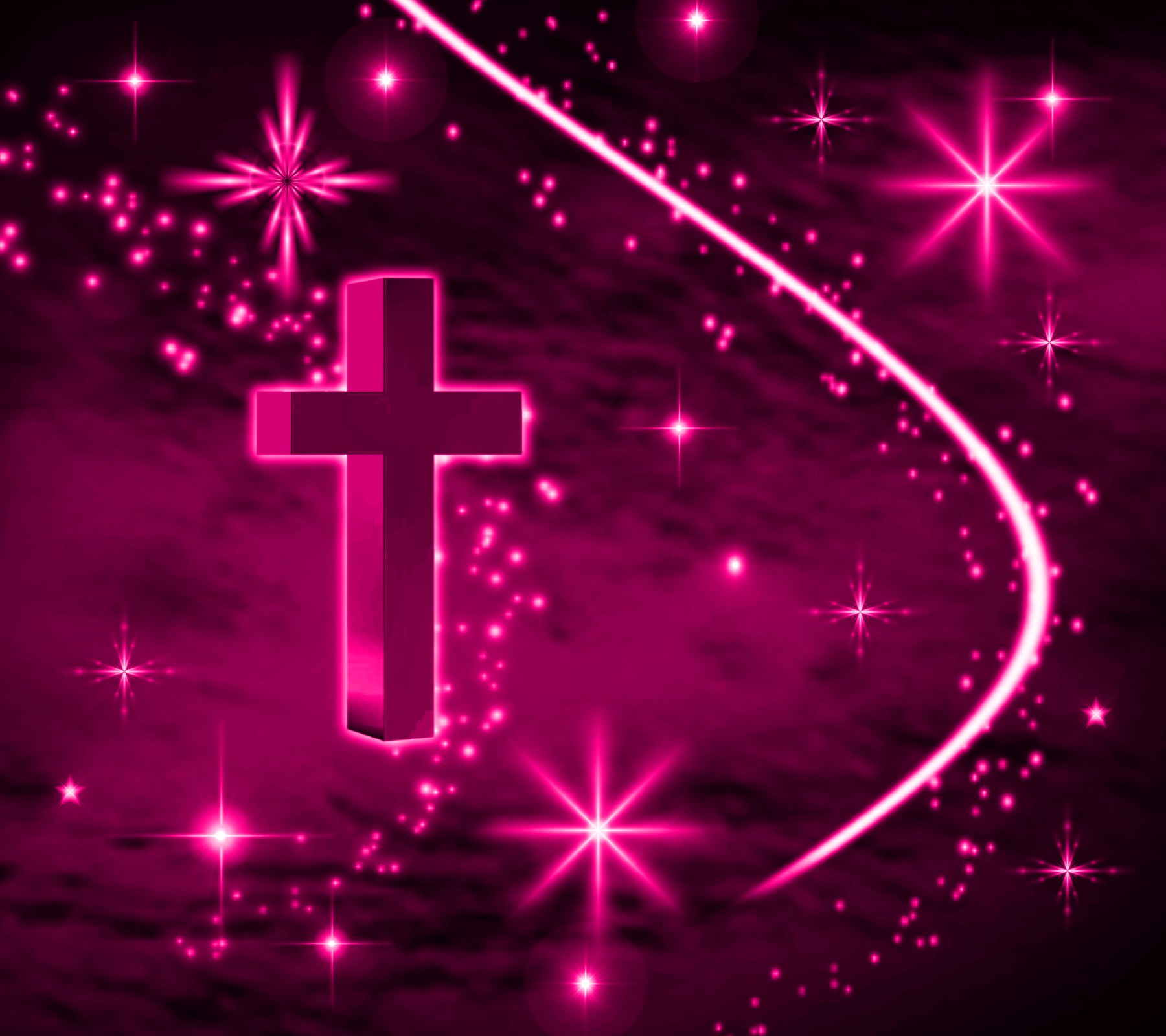 Pink Cross With Stars Background 1800x1600 Background Image, Wallpaper