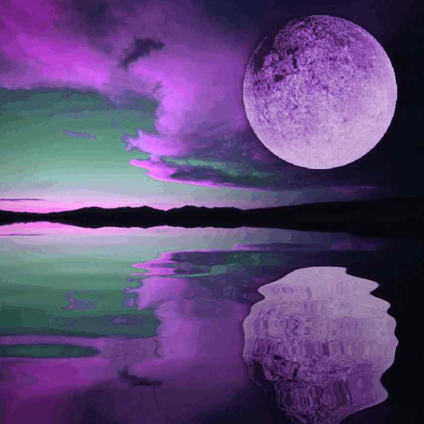 Purple Moon Sunset Background Image, Wallpaper or Texture free for any