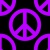 Purple Peace Signs On Black Background Seamless Background ...