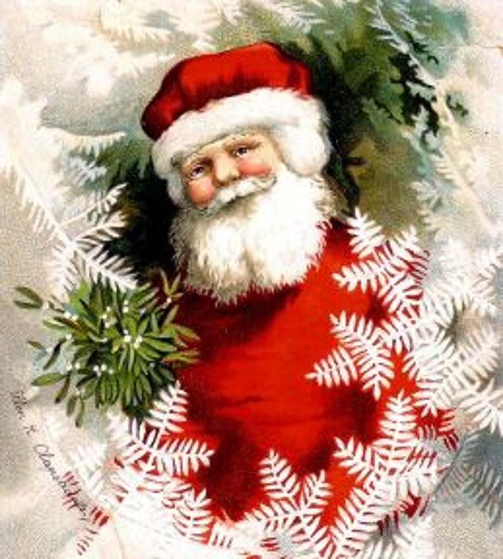 Vintage Santa Full Screen Background Image, Wallpaper or Texture free