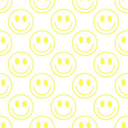 Yellow Smiley Faces On White Background Seamless Background Image