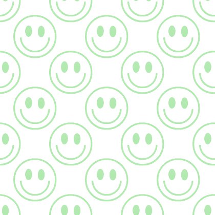 Green Smiley Faces On White Background Seamless Background Image ...